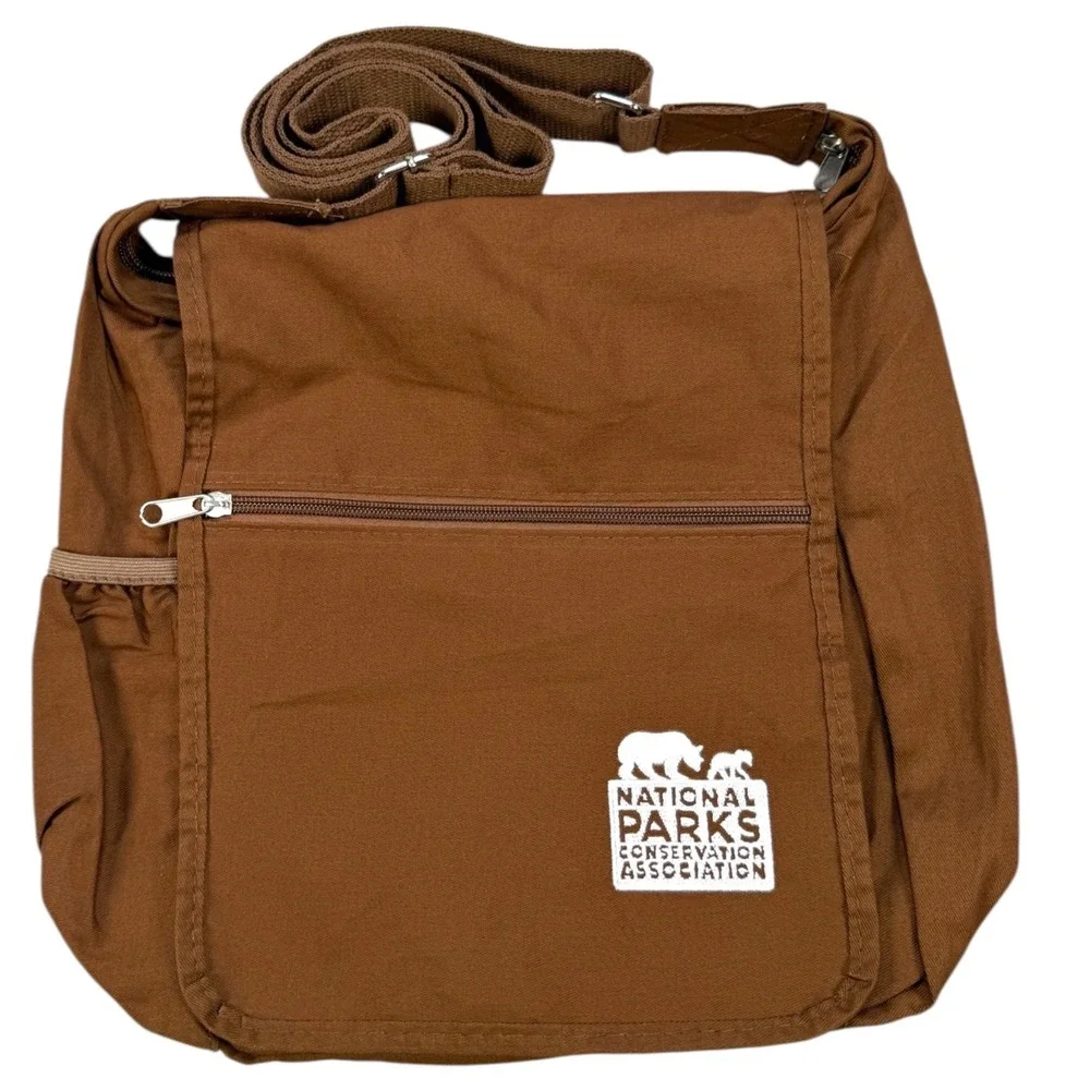 National Parks Conservation Association Satchel Bag Unisex OS Brown Canvas